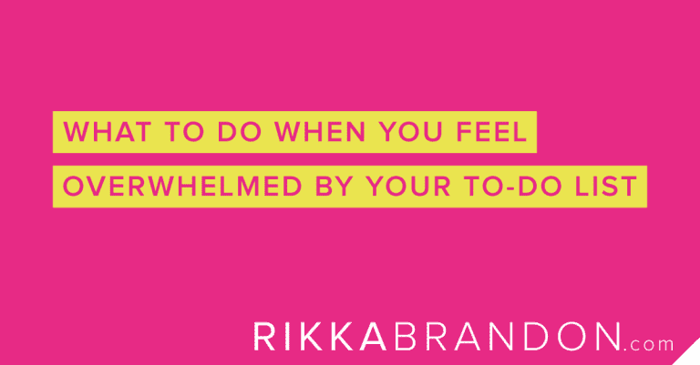 overwhelmed by your to do list